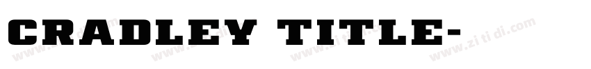 Cradley Title字体转换